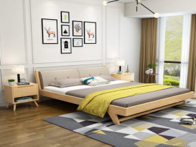 Giường ngủ Alice King - Trắng